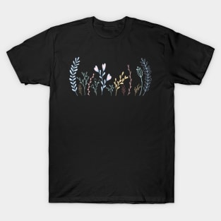 whimsical playful and modern flower pattern design T-Shirt